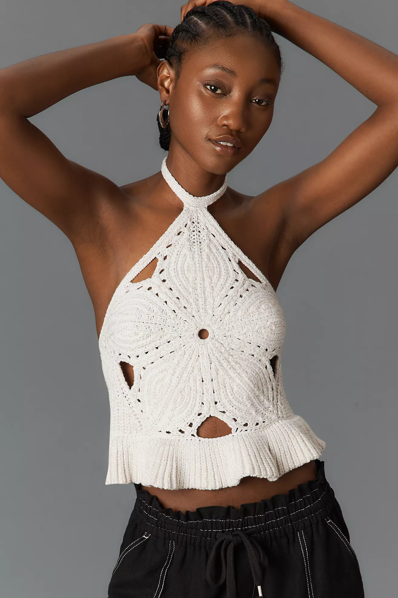 By Anthropologie Crochet Starfish Knit Tank Top | Anthropologie (US)