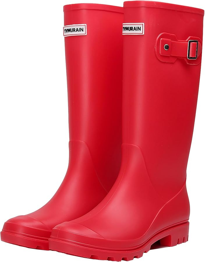 Rain Boots for Women Waterproof Garden Shoes Non-Slip Knee-high Mud boots Ladies Tall Rubber Boot... | Amazon (US)