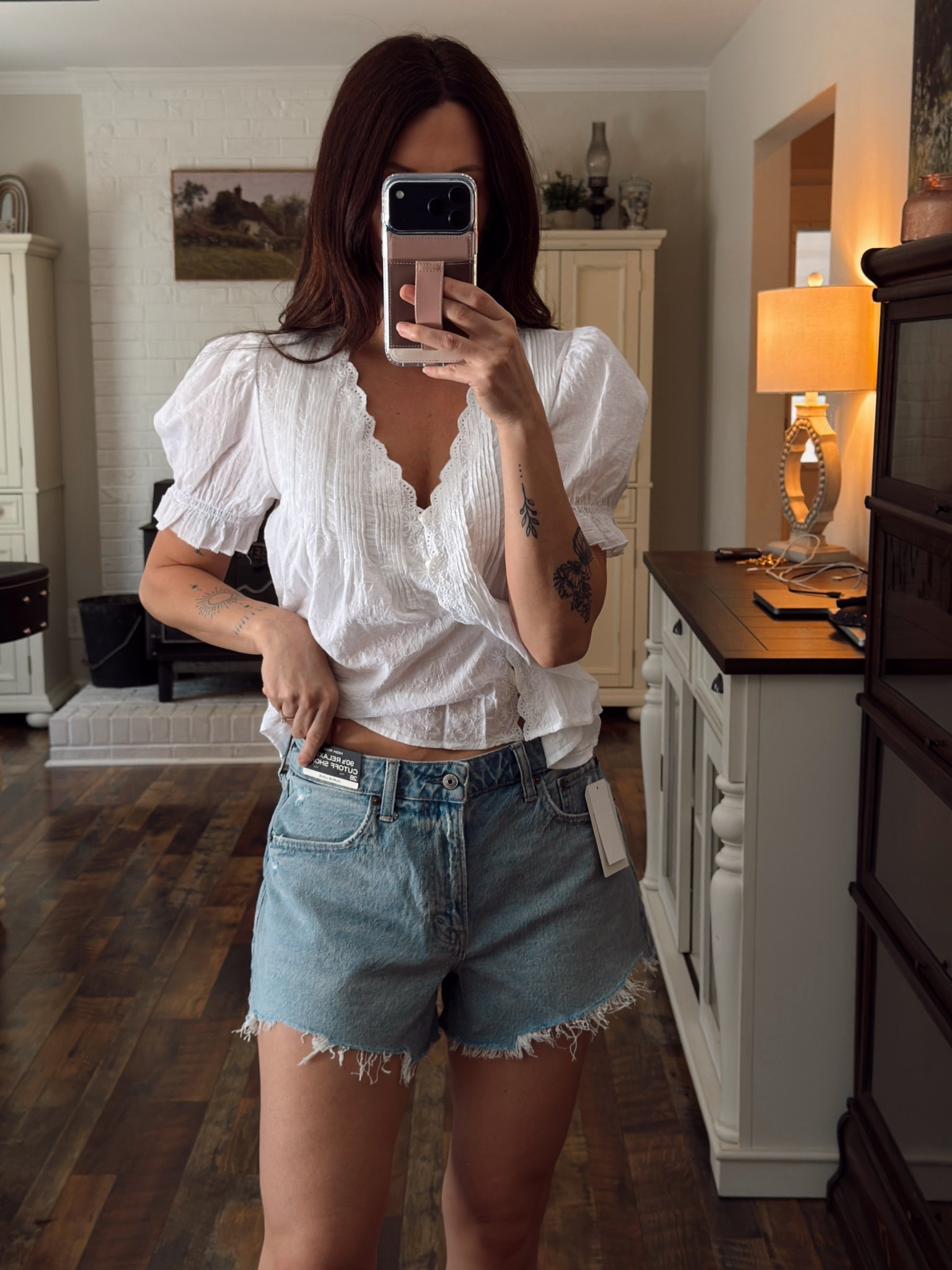 I sized up one for the shorts, it’s not needed, I just always do that with my denim shorts :) 

#LTKootd #LTKSeasonal