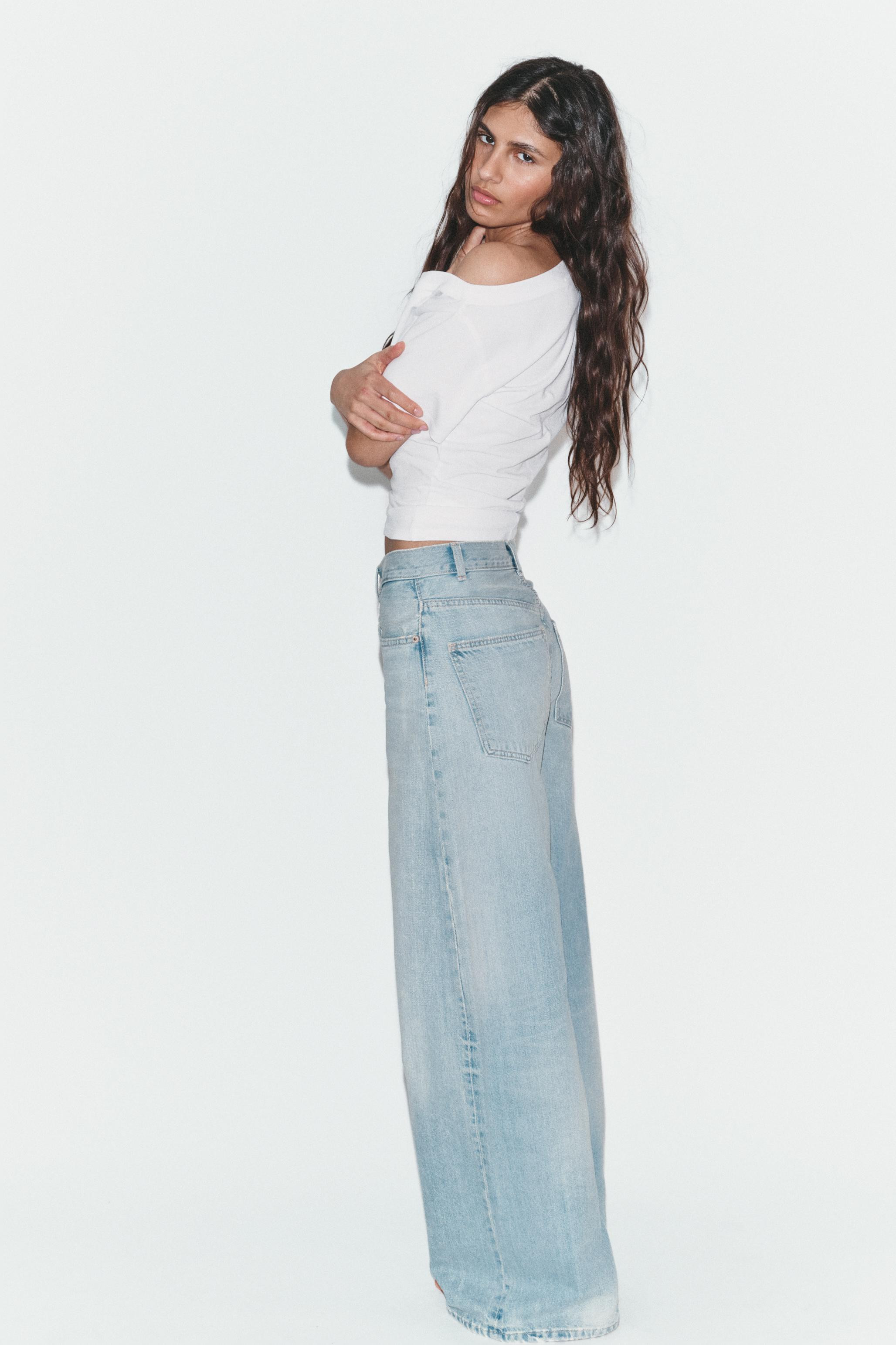 TRF EXTRA WIDE LEG HIGH-WAIST JEANS | Zara US