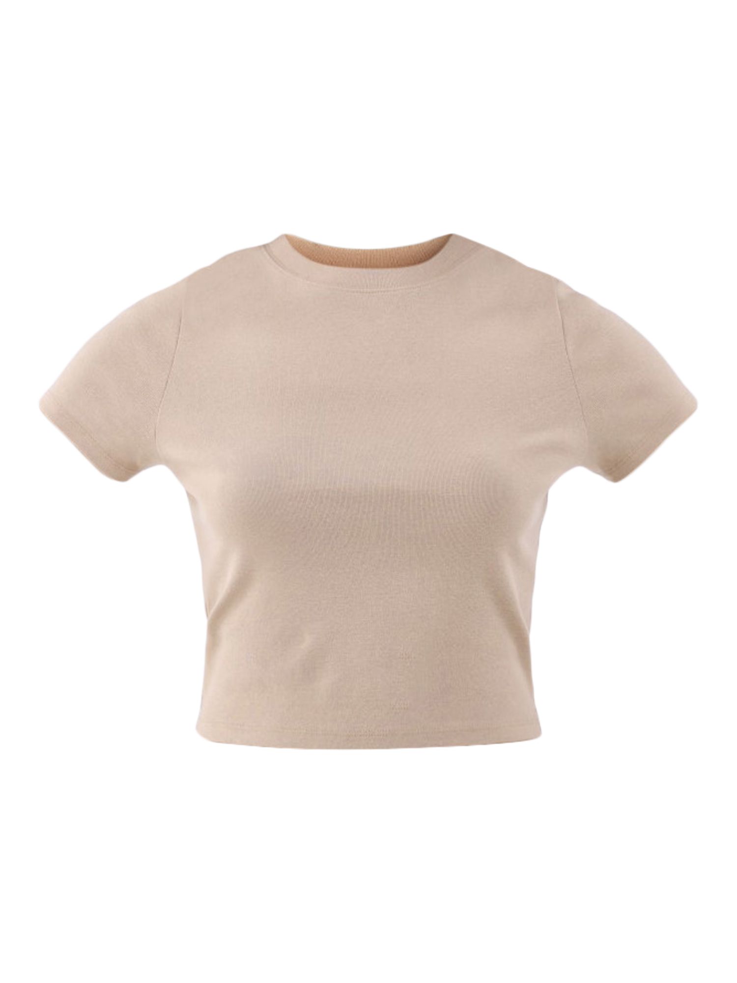 No Boundaries Cropped Cotton Tee with Short Sleeves, Women’s | Walmart (US)