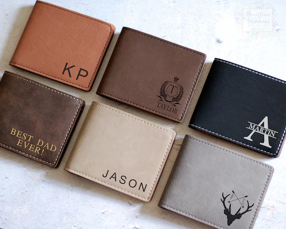 Men's Wallet Personalized Wallet Gift for Him Groomsman | Etsy | Etsy (US)