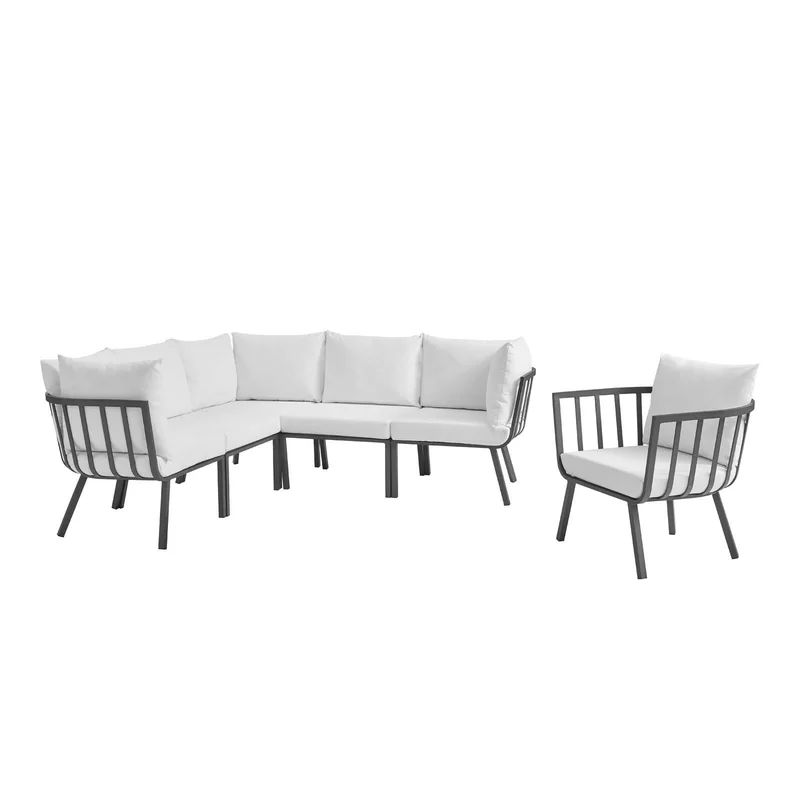 Montclaire 114'' Wide Outdoor Patio Sectional with Cushions | Wayfair North America
