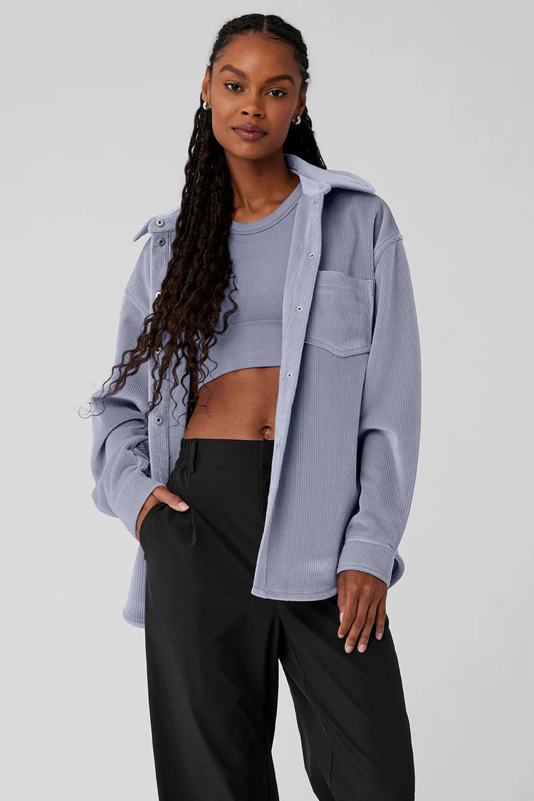 Ribbed Velour Mountain Side Shacket | Alo Yoga (US)