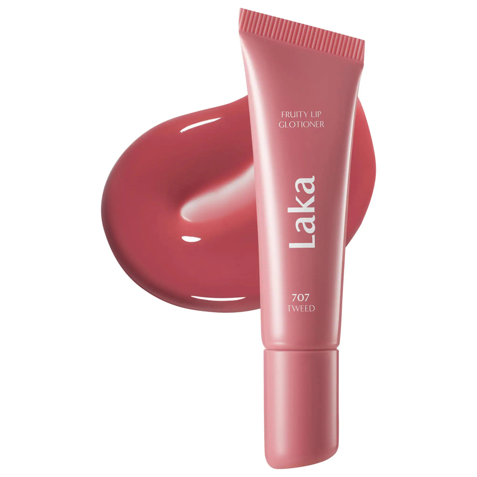 Laka Fruity Lip Glotioner Hydrating High Shine Lip Gloss Serum 707 Tweed 0.35 oz/10 mL | Sephora (US)