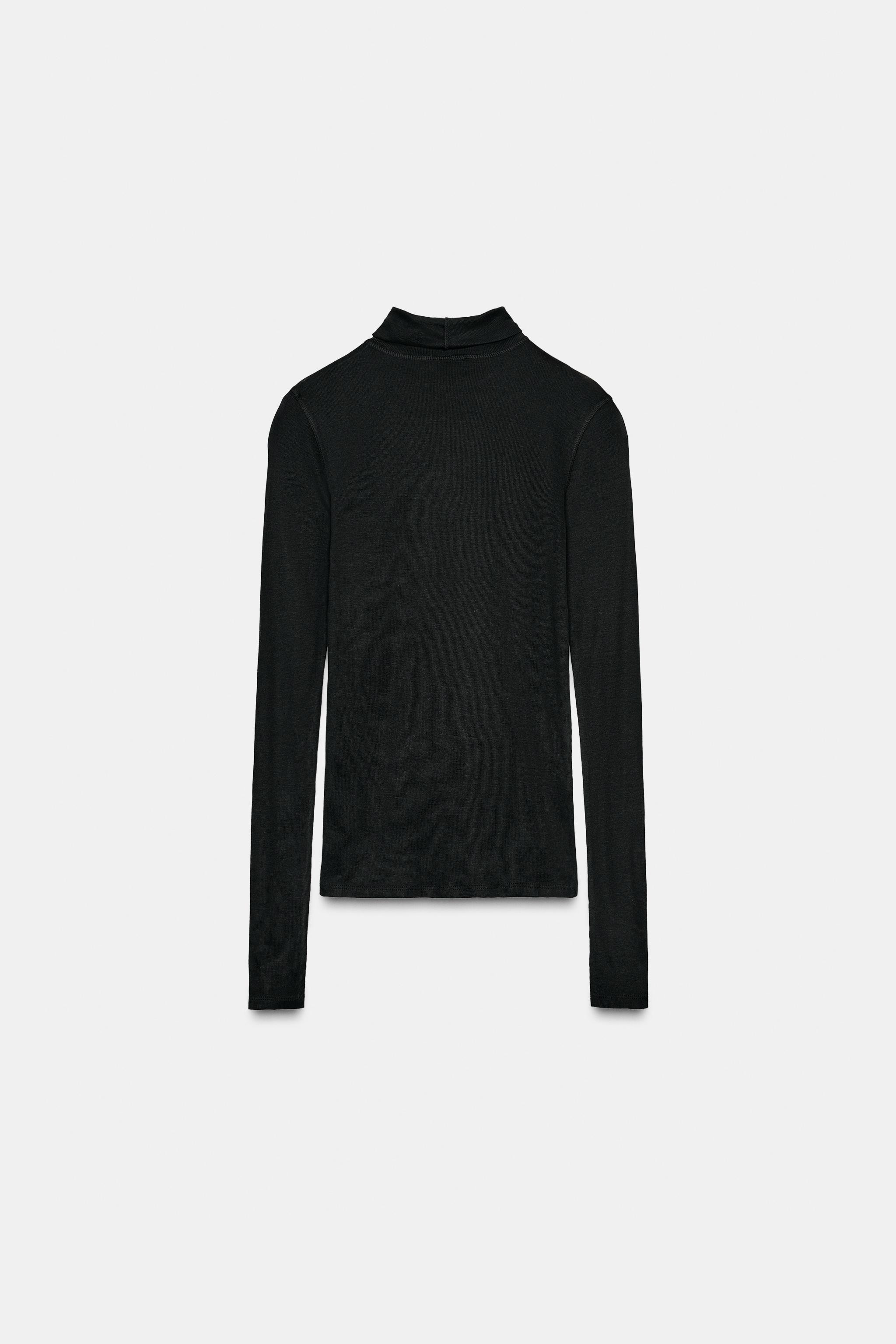 HIGH NECK T-SHIRT | Zara UK