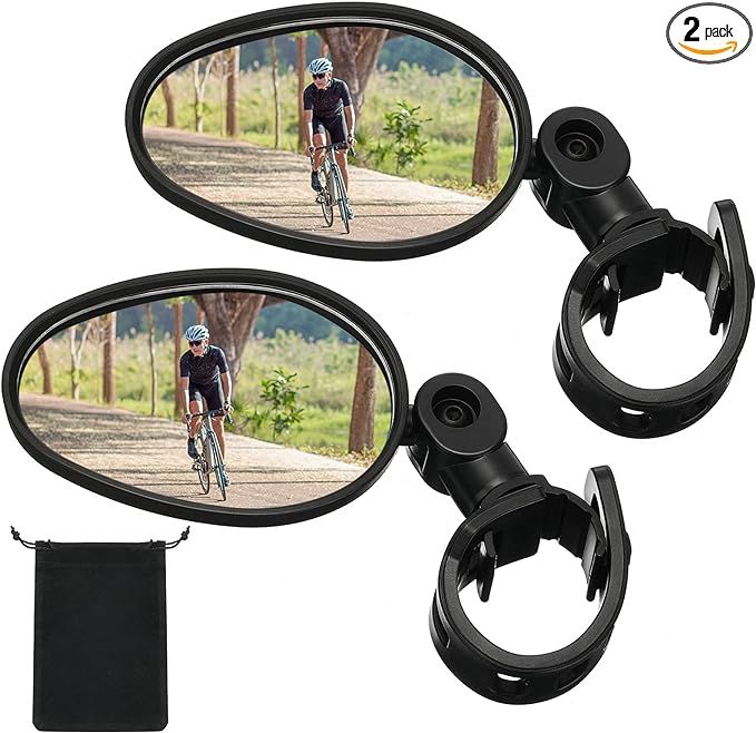 Bike Mirror 360 Degree Adjustable Safe Rotatable Handlebar Mirror Bicycle Mirror Cycling Rear Vie... | Amazon (US)