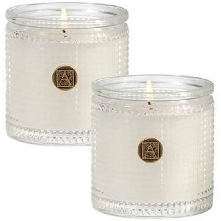 Aromatique Smell of Spring Set of 2 Textured Glass Scented Jar Candle 2 x 6oz - Walmart.com | Walmart (US)