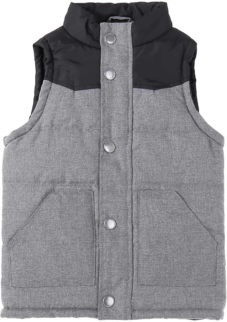 Bienzoe Kids Zip Quilted Sleeveless Warm Cotton-Padded Puff Vest | Amazon (US)