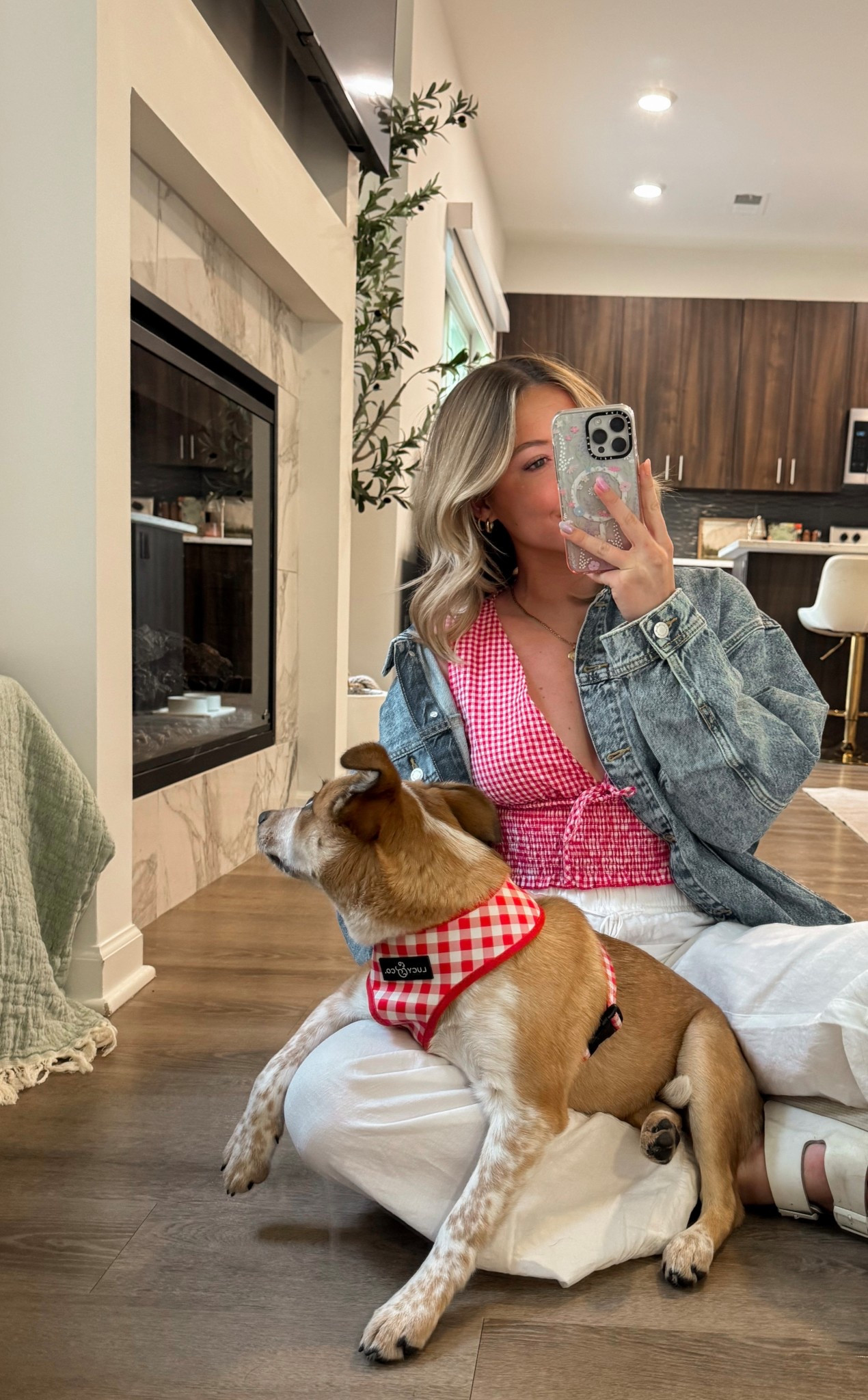 Cute spring transition outfit + me and my puppy were matching 🤍🍓

#LTKFindsUnder50 #LTKStyleTip #LTKSeasonal
