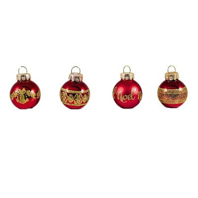 Craftoutlet.Com 1.25 In Red Noel Ornament Set Christmas , Gold Filigree (20PC) | Target
