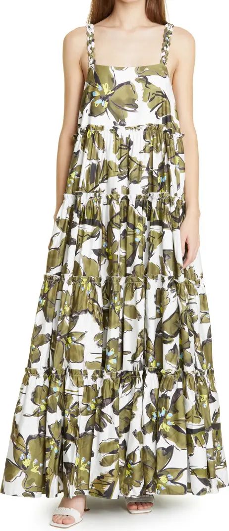 Aje Oasis Horizon Floral Tiered Cotton Maxi Sundress | Nordstrom | Nordstrom