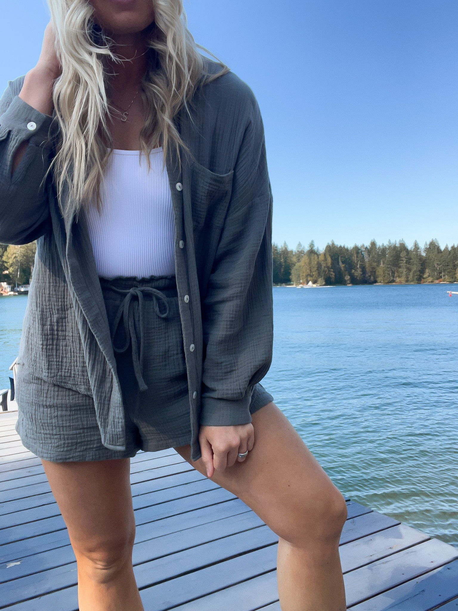 Amazon set 
Skims lookalike bodysuit 
Pajama or loungewear 
Don’t dry in the dryer though lol 
Tts 

#LTKstyletip #LTKfindsunder50 #LTKmidsize