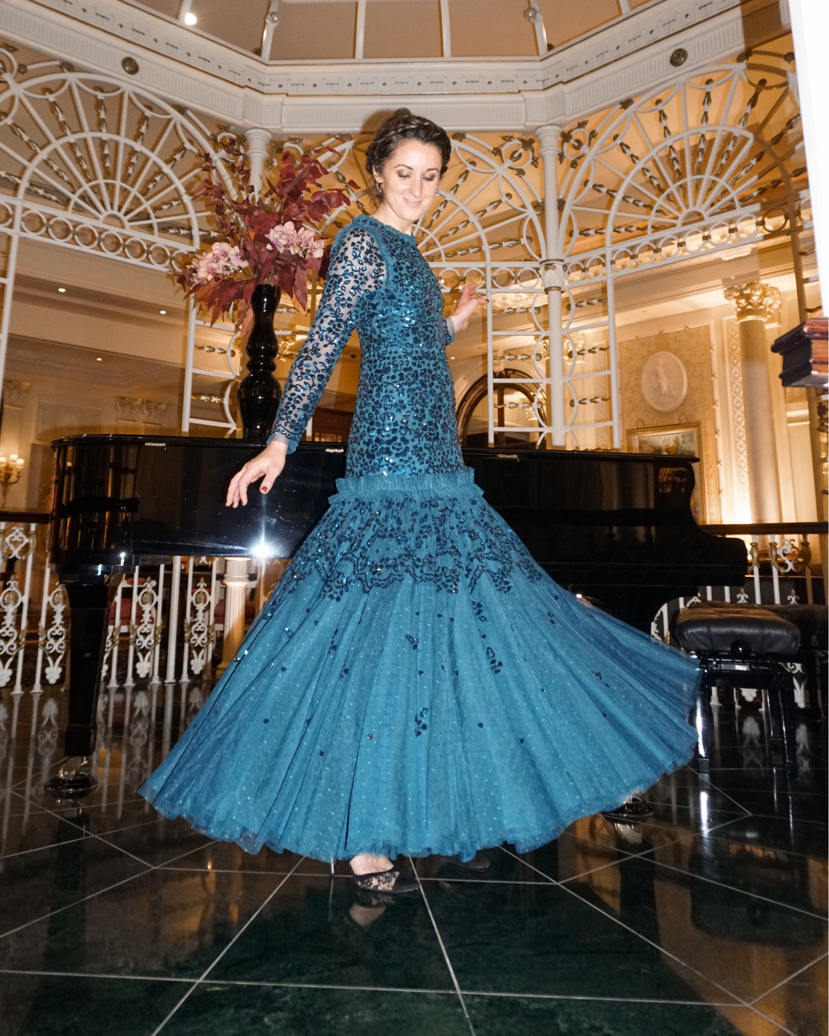 Dark green embellished dress with the most amazing tulle skirt for a black tie gala dinner at The Savoy London 

#LTKparties #LTKeurope #LTKHoliday