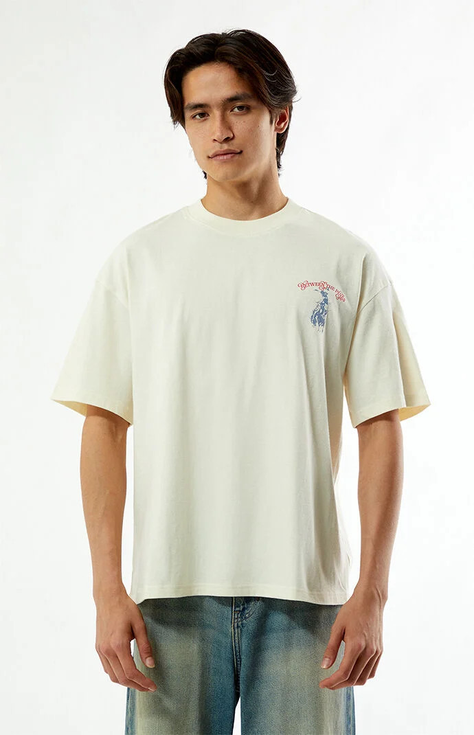 Men's Pines Oversized T-Shirt in Cream - Size Medium | PacSun