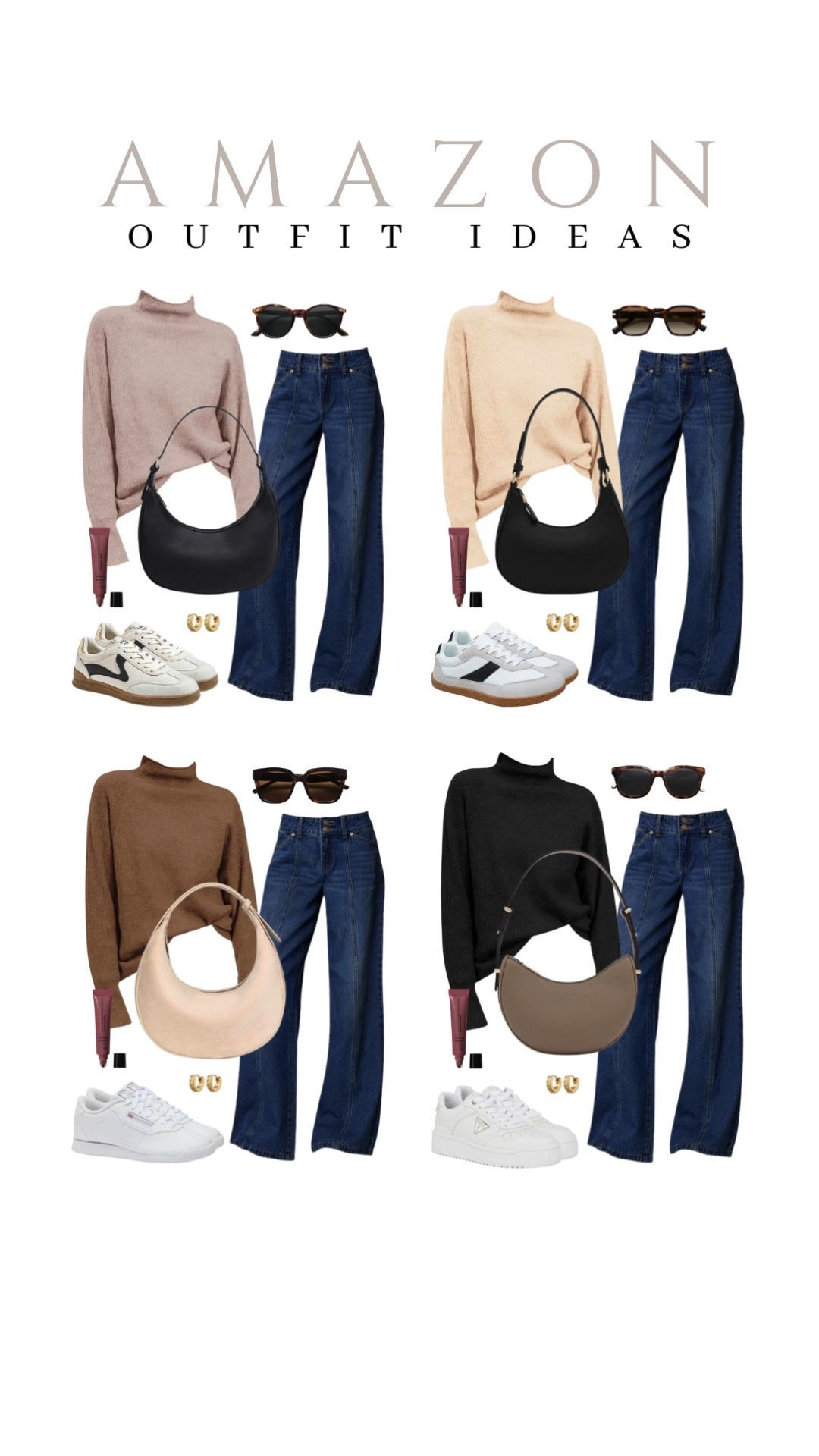 Upgrade your style with these pieces. A cozy sweater, cool jeans, trendy sneakers, and more.
mock neck batwing sweater, crescent shoulder bag, wide leg jeans, casual outfit idea, amazon fashion, winter style, trendy look, viral fashion, affordable style, amazon favorite, top picks, best seller, winter look, winter outfit idea

#LTKSeasonal #LTKBeauty #LTKU