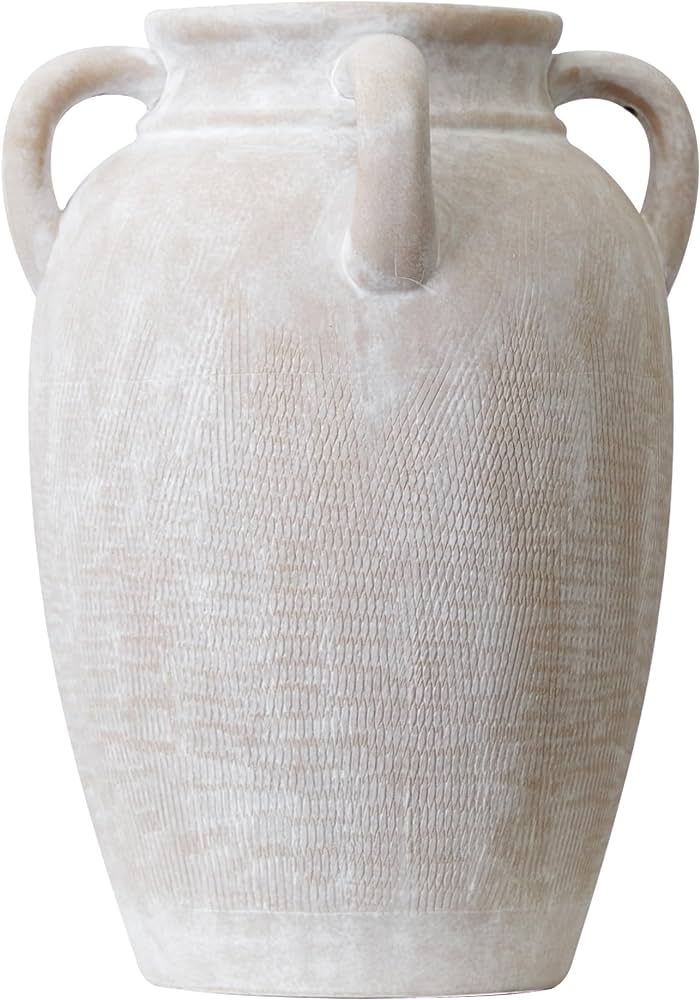 SEDLAV-Serenity Collection: Exquisite 12" White Washed Textured Ceramic Vase | Amazon (US)