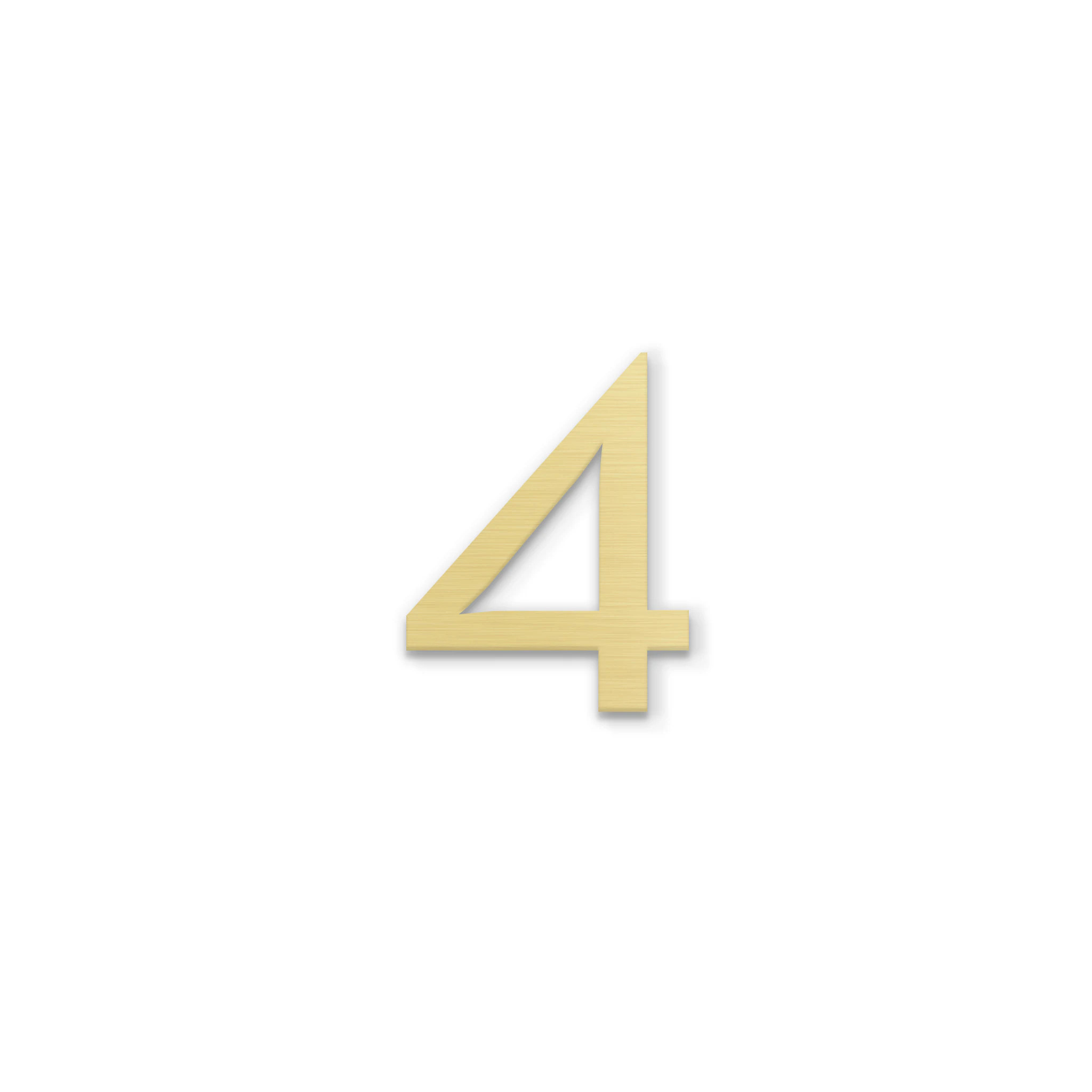 Post & Porch 4-in Gold Number 4 one_size | NUMBERS-GOLD-4 | Lowe's