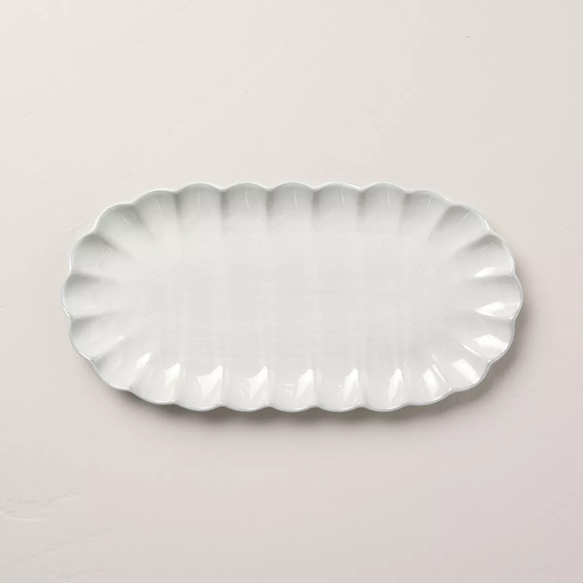 Scallop Stoneware Serving Tray Cream - Hearth & Hand™ with Magnolia | Target
