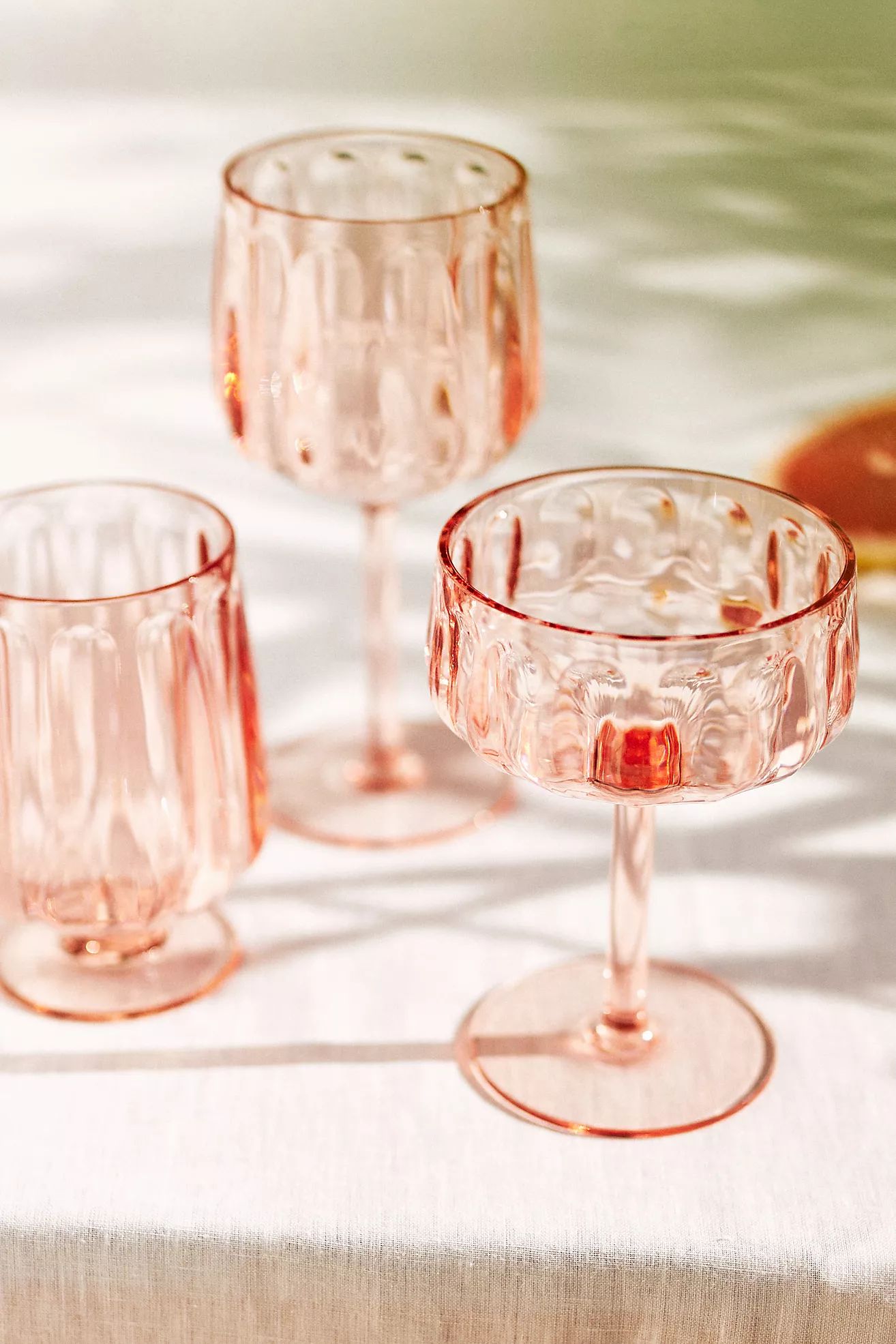 Lucia Acrylic Goblet Wine Glasses, Set of 4 | Anthropologie (US)