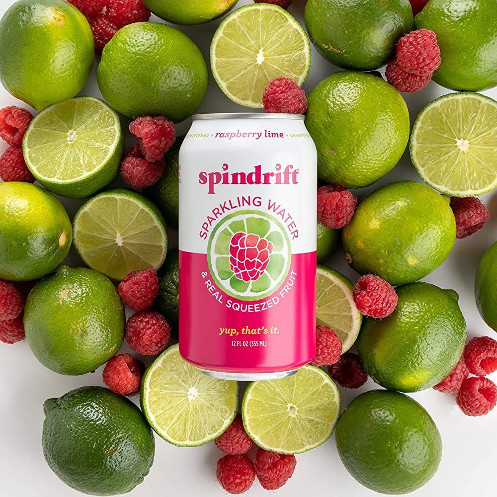 Spindrift Sparkling Water, Raspberry Lime Flavored, Made with Real Squeezed Fruit, Only 9 Calorie... | Amazon (US)