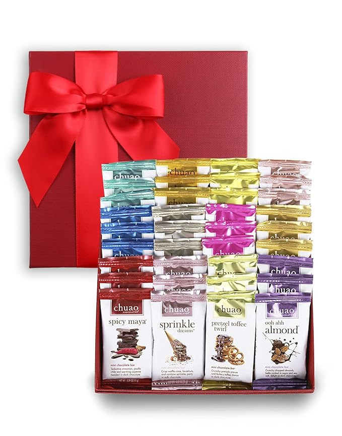 Chuao Chocolatier Share the Love Assorted Milk and Dark Mini Gourmet Chocolate Bars Gift Box | Sa... | Amazon (US)