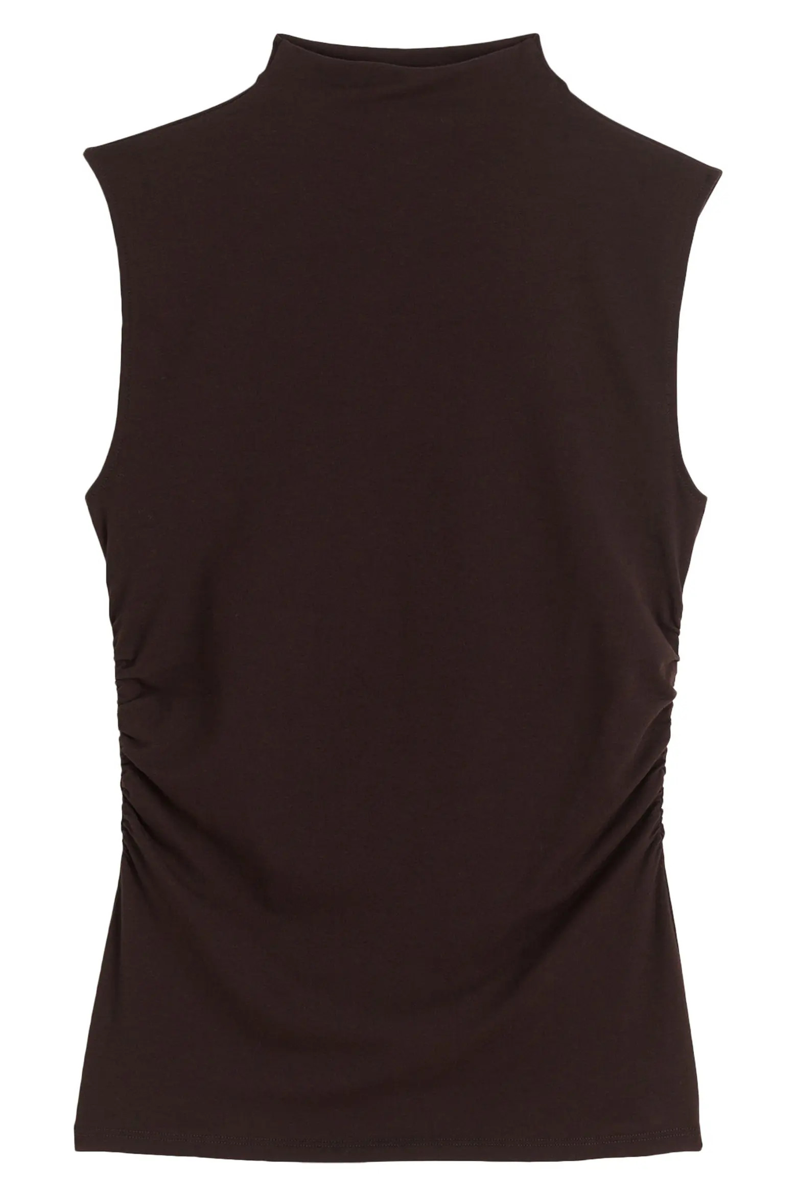 Madewell Ruched Mock Neck Sleeveless Top (Women) | Nordstrom | Nordstrom
