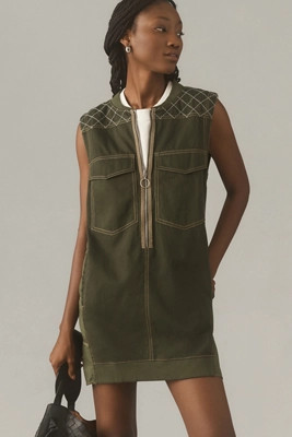 Pilcro Sleeveless Utility Mini Dress | Anthropologie (US)