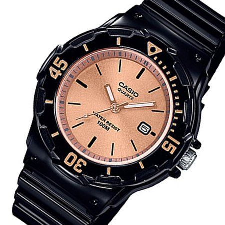 Casio Women's Dive Style Watch, Black/Rose Gold LRW200H-9E2V | Walmart (US)