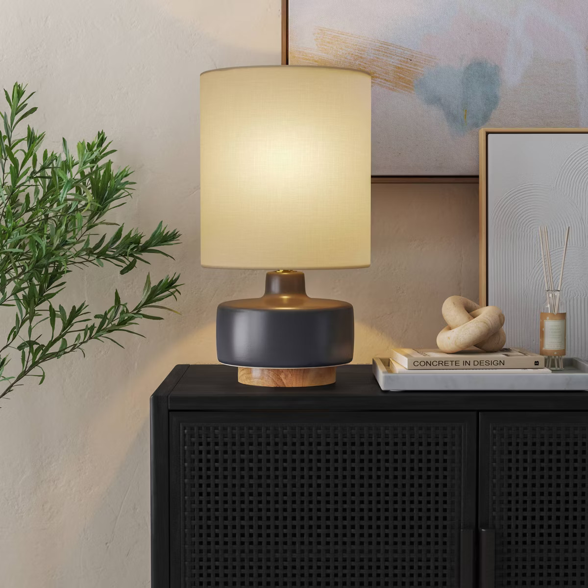 Ceramic Table Lamp with Wood Base - Threshold™ | Target