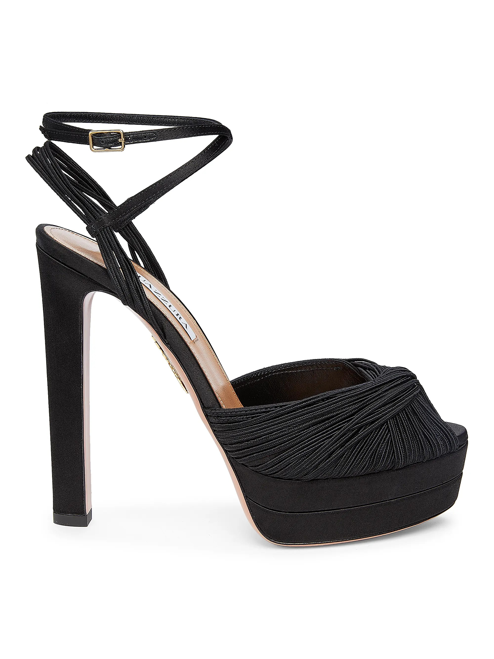 Aquazzura Bellini Beauty Plateau 130MM Platform Sandals | Saks Fifth Avenue | Saks Fifth Avenue