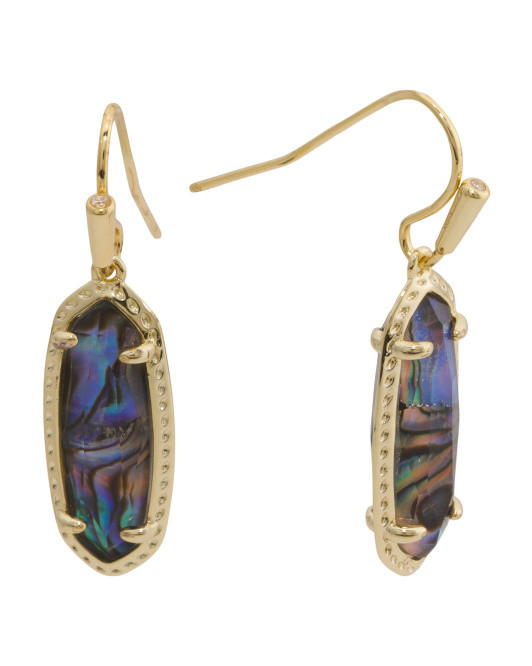 Gold Eva Abalone Shell Drop Earrings | TJ Maxx