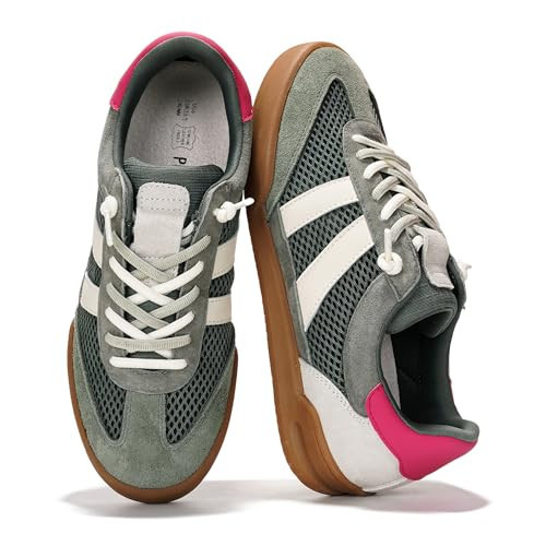 Project Cloud Genuine Leather Casual Sneakers for Women - Memory Foam Insoles Lace-Up Womens Shoes & Lightweight Women's Fashion Sneakers - Non-Slip Shoes for Women Footwear(Verdy,OLIVESU,8.5) | Amazon (US)