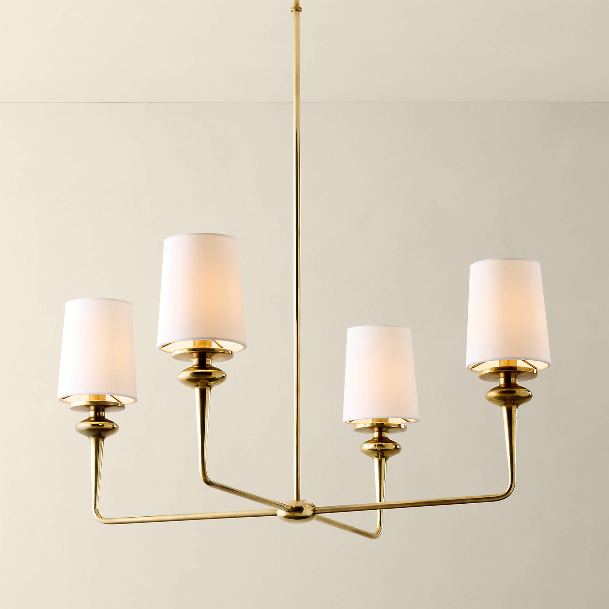 Lorent 4-Light Aged Brass Pendant Light + Reviews | CB2 | CB2