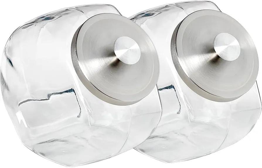 Anchor Hocking 1 Gallon Glass Penny Jar with Lid, Set of 2 | Amazon (US)