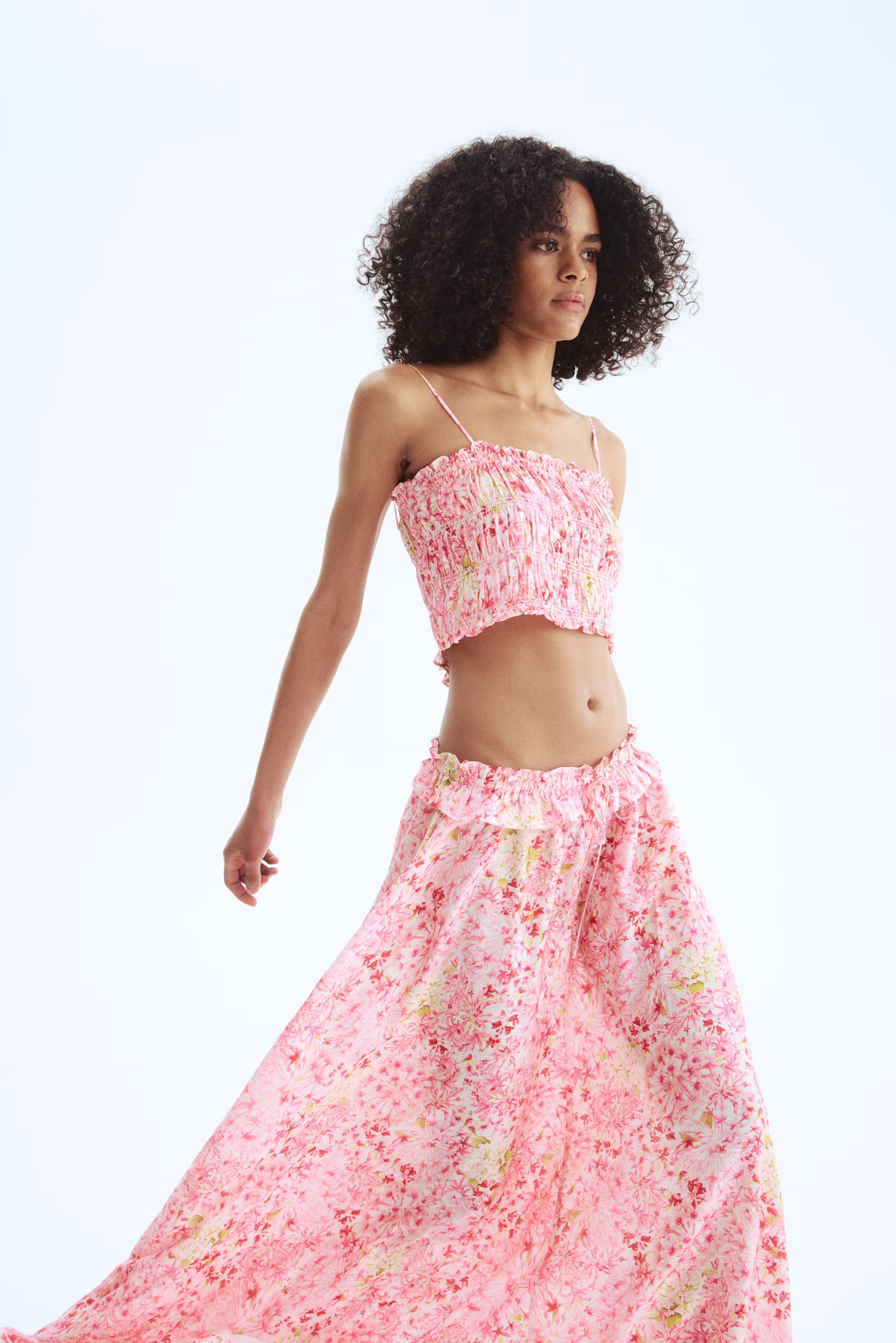 Frill-trimmed maxi skirt | H&M (UK, MY, IN, SG, PH, TW, HK)