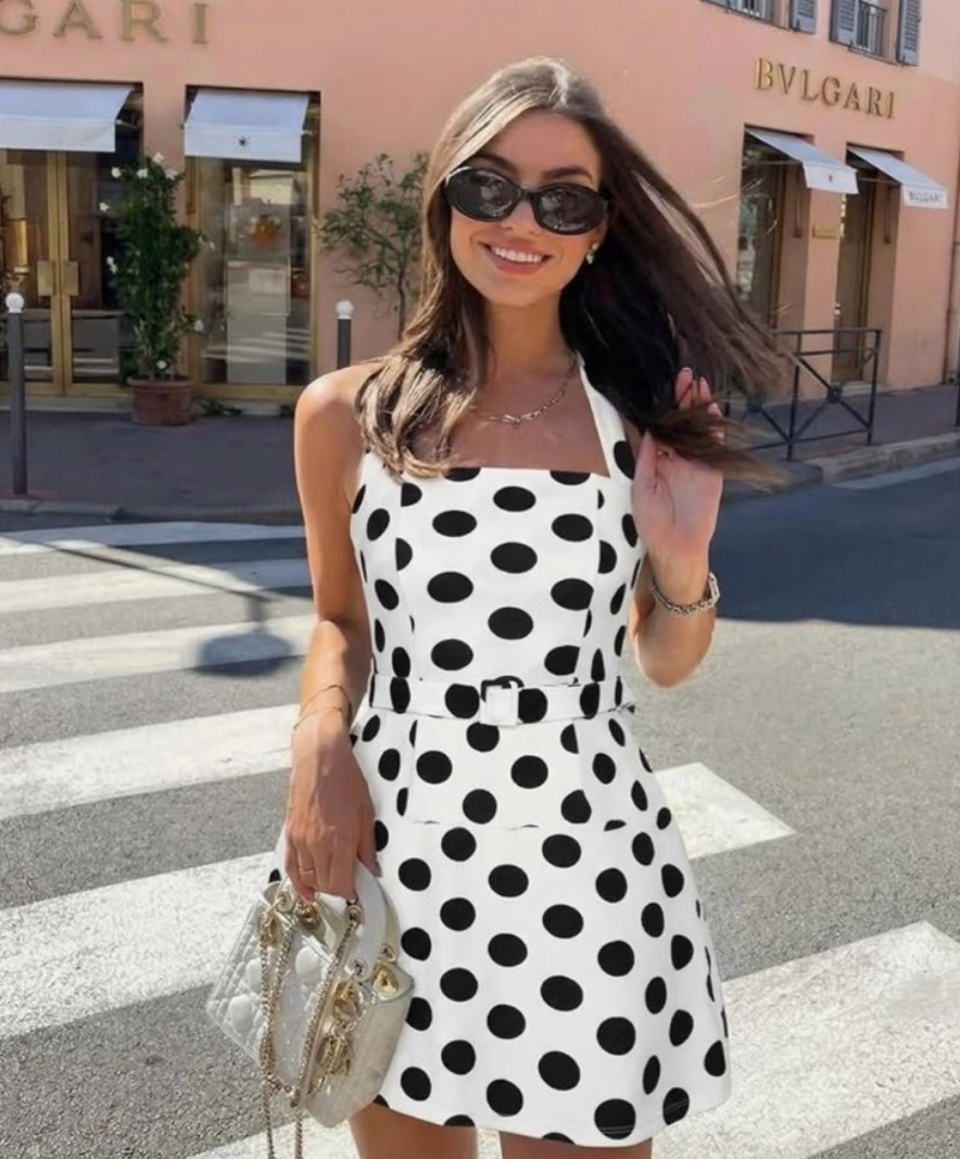Old money summer dress look without the old money price. 🤎 This polka dot halter sundress has that classic A-line shape that feels feminine, polished, and easy for warm-weather plans. Perfect for brunch, vacations, garden parties, country club lunches, date nights, or summer days when you want to look put together fast. 

Add this to your cart now if you want a timeless dress that looks way more expensive than it is. 🦢🐚🤍

#LTKTravel #LTKWedding #LTKSeasonal
