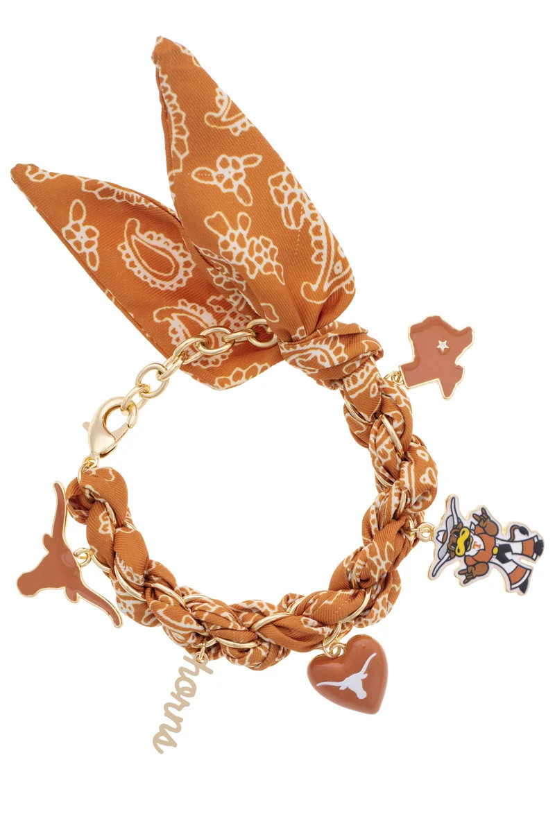 Texas Longhorns Bandana Charm Bracelet | CANVAS