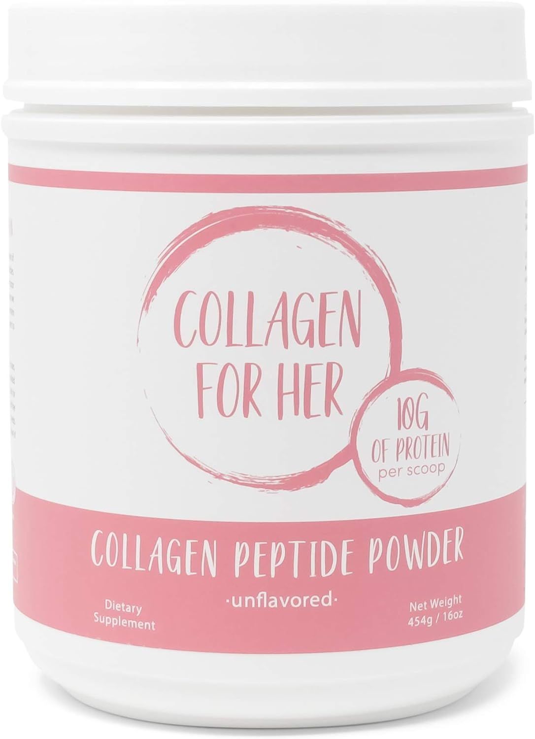 Collagen For Her: Unflavored Collagen Peptide Powder - Grass-Fed, Pasture Raised Hydrolyzed Colla... | Amazon (US)