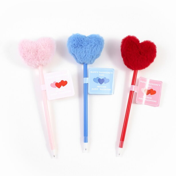 FURRY HEART PENS ASSORTED | Indigo (CA)