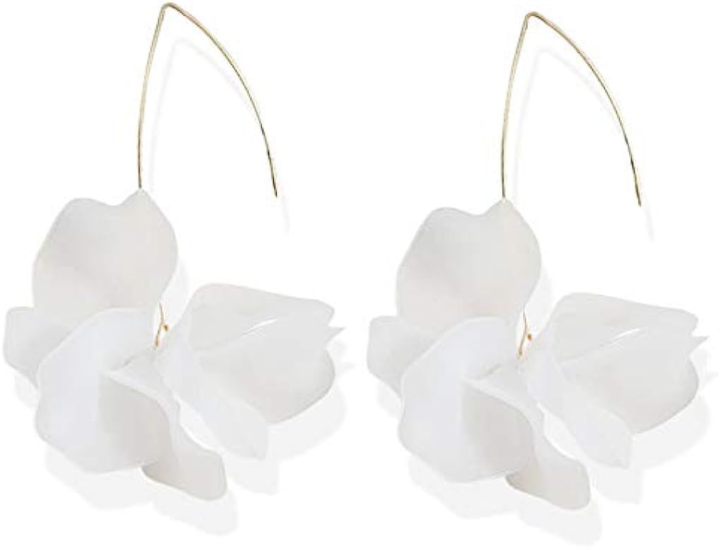 Resin petal drop Earrings  | Amazon (US)