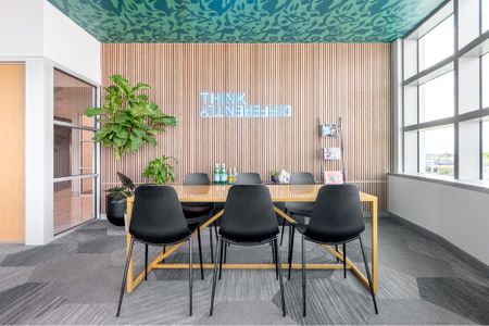 Miami Dade College Homestead Campus. From vision to reality, this renovated coworking space was enhanced for collaboration, ideation and creativity.  Using bold and vibrant design features, diverse seating options, and a historic gallery wall, this space was turned into a versatile and energetic environment. #collegedecor #collegedesign #coworkingspaces #educationspaces #ceilingwallpaper #gallerywalldesign


#LTKhome