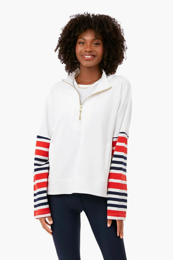 White Navy Comradery Red Delancey Pullover | Tuckernuck (US)