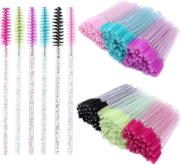 300 Disposable Mascara Wands Eyelash Brush Spoolies for Eye Lash Extension, Eyebrow and Makeup Cr... | Amazon (US)