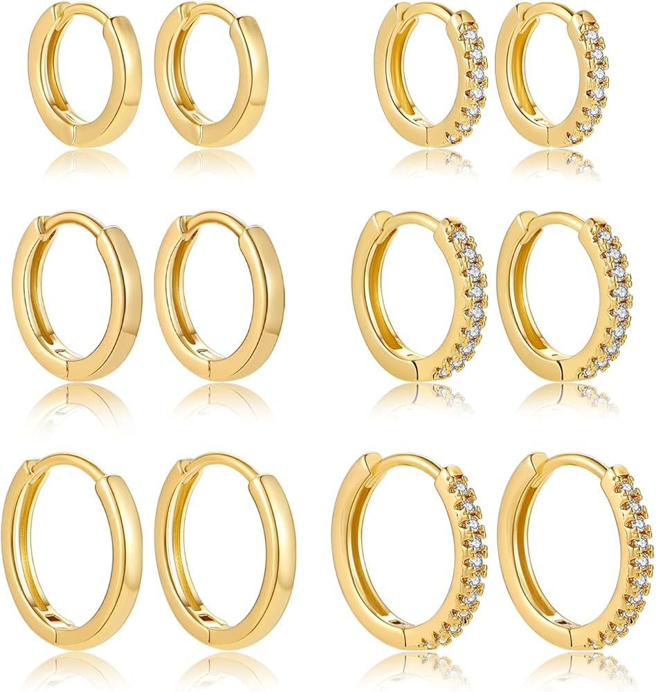 6pairs gold hoop | Amazon (US)