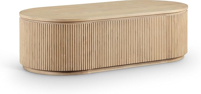Meridian Furniture 99085Oak-CT Moana Collection Modern | Contemporary Storage Coffee Table with R... | Amazon (US)