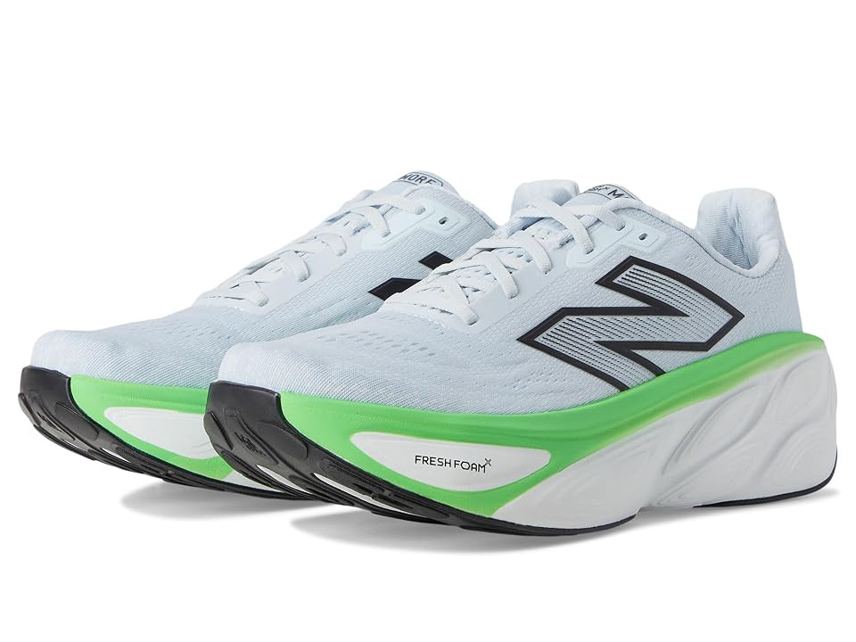 New Balance Fresh Foam X More v5 Men's Shoes Ice Blue/Electric Jade/Black : 8 EE - Wide | Zappos
