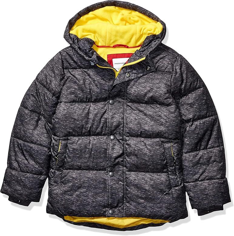 Amazon.com: Amazon Essentials Toddler Boys' Heavyweight Hooded Puffer Jacket, Light Brown, 2T : C... | Amazon (US)