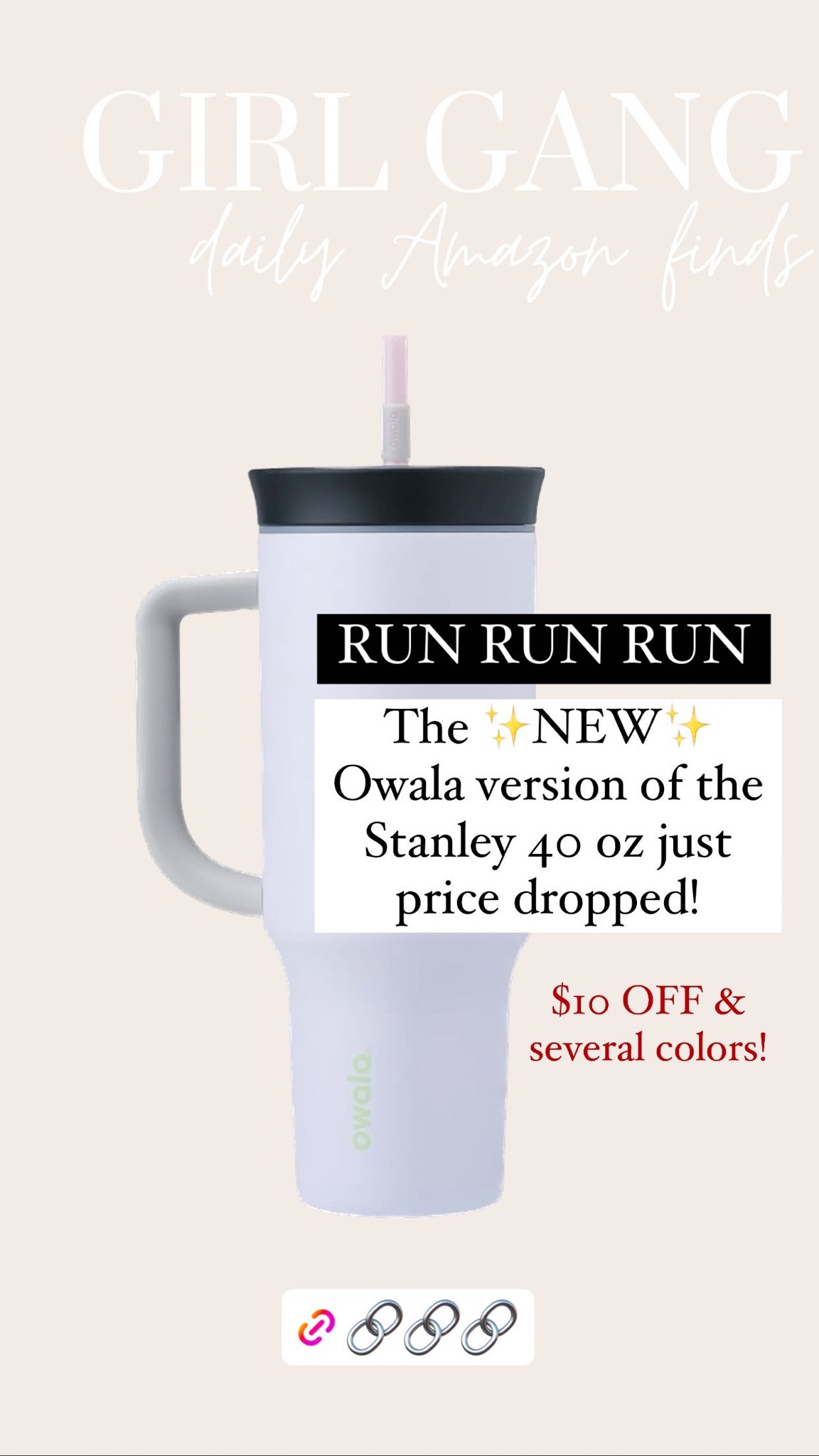 I am so excited that the NEW Owala 40oz tumbler is on sale on Amazon! This is a great Amazon healthy find for the new year! Kick off 2024 with a cute water bottle to elevate your daily hydration! #amazonfind

#LTKfindsunder50 #LTKfitness #LTKtravel