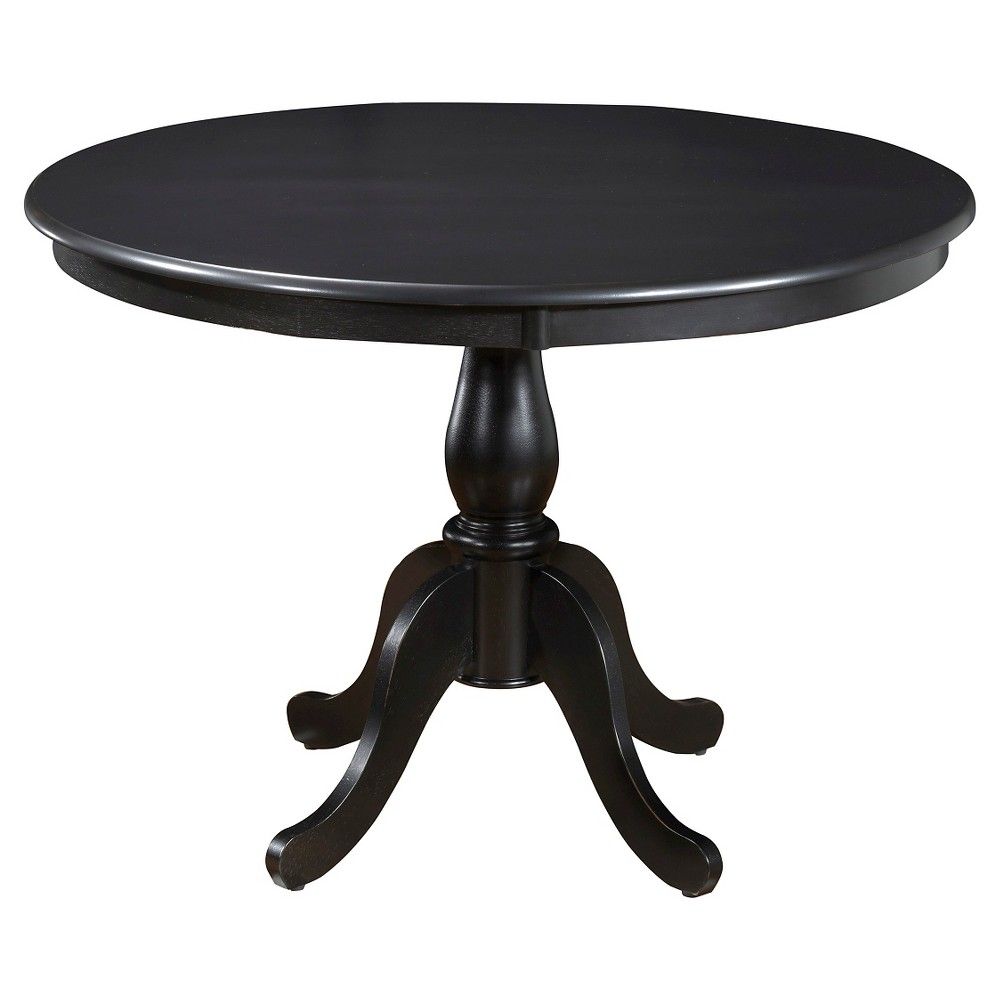 Salem 42"" Round Pedestal Dining Table Antique Black - Carolina Chair | Target